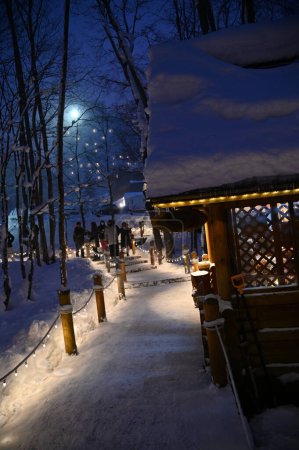 Photo for Furano, Japan - December 19, 2022: Furano and Biei During Winter Season - Royalty Free Image
