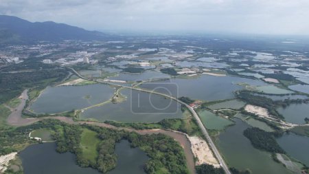 Vue Aérienne des Mines D'étain Abandonnées de Kampar, Perak Malaisie