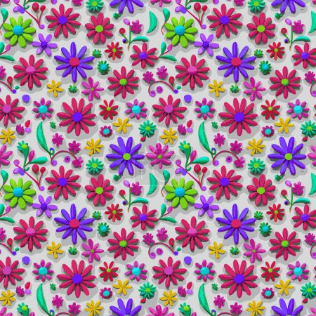 Blumenmuster für Stoff, T-Shirt, Kissenbezug. Blütenmuster mit Blättern. Blumensträuße Blumenkompositionen. Florales Muster