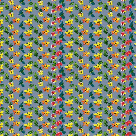 Conception de motifs floraux pour tissu, t-shirt, taie d'oreiller. Modèle de fleur avec des feuilles. Bouquets floraux compositions florales. Schéma floral