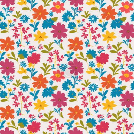 Musterkunst-Design. Blütenmuster mit Blättern. Blumensträuße. Blütenkompositionen. Florales Muster