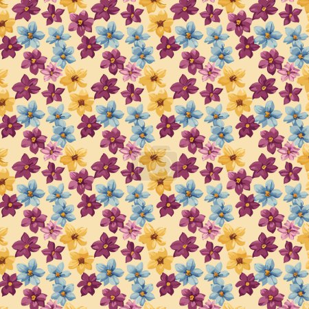 Téléchargez les photos : Modèle de fleur avec feuilles bouquets floraux compositions florales motif floral - en image libre de droit