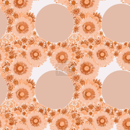 Photo for Flower pattern with leaves. Floral bouquets flower compositions. Floral pattern - Royalty Free Image