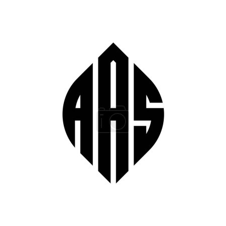 Ilustración de Diseño de logotipo de letra circular AAS con forma de círculo y elipse. AAS elipse letras con estilo tipográfico. Las tres iniciales forman un logotipo circular. AAS Circle Emblema Monograma abstracto Carta Marca Vector. - Imagen libre de derechos