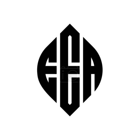 Ilustración de Diseño del logotipo de la letra del círculo EEE con forma de círculo y elipse. EEE elipse letras con estilo tipográfico. Las tres iniciales forman un logotipo circular. Emblema del círculo EEE Monograma abstracto Carta Marca Vector. - Imagen libre de derechos