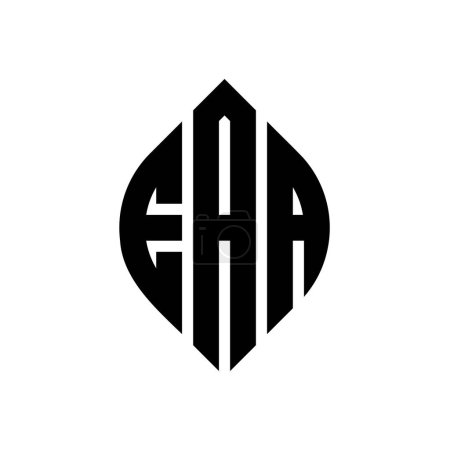 Téléchargez les illustrations : EAA cercle lettre logo design avec cercle et ellipse forme. EAA ellipse lettres avec le style typographique. Les trois initiales forment un logo circulaire. EAA Circle Emblem Résumé Lettre monogramme Mark Vector. - en licence libre de droit