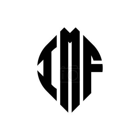 Ilustración de Diseño del logotipo de la letra del círculo del FMI con forma de círculo y elipse. FMI elipse letras con estilo tipográfico. Las tres iniciales forman un logotipo circular. Emblema del círculo del FMI Monograma abstracto Carta Mark Vector. - Imagen libre de derechos