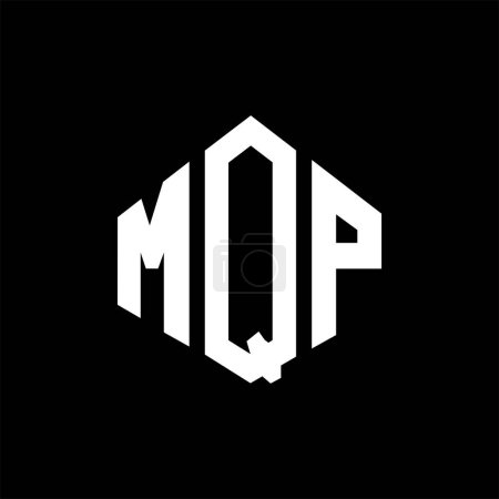 Téléchargez les illustrations : MQP lettre logo design avec forme de polygone. MQP polygone et forme de cube logo design. Modèle de logo vectoriel hexagonal MQP blanc et noir. Monogramme MQP, logo commercial et immobilier. - en licence libre de droit