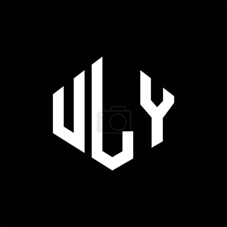 Téléchargez les illustrations : ULY letter logo design with polygon shape. ULY polygon and cube shape logo design. ULY hexagon vector logo template white and black colors. ULY monogram, business and real estate logo. - en licence libre de droit
