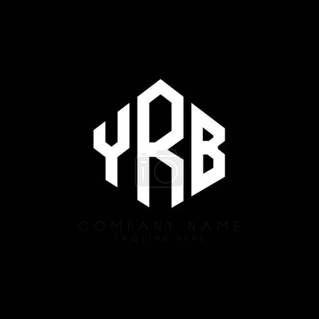 Téléchargez les illustrations : YRB lettre logo design avec forme de polygone. YRB polygone et forme de cube logo design. Modèle de logo vectoriel YRB hexagone blanc et noir. Monogramme YRB, logo commercial et immobilier. - en licence libre de droit