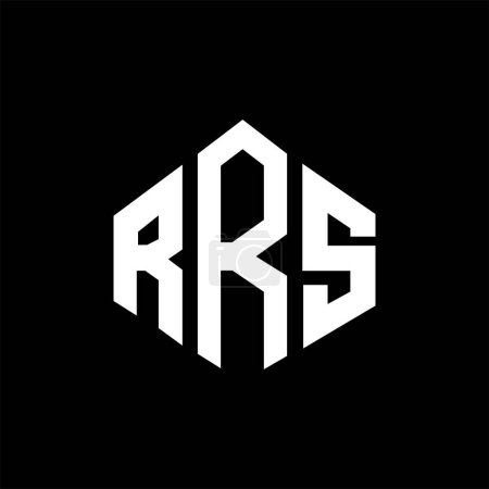Ilustración de Diseño del logotipo de la letra RRS con forma de polígono. Diseño de logotipo de forma de polígono y cubo RRS. Plantilla de logotipo RRS hexágono vector blanco y negro colores. Monograma RRS, logotipo de negocios e inmuebles. - Imagen libre de derechos