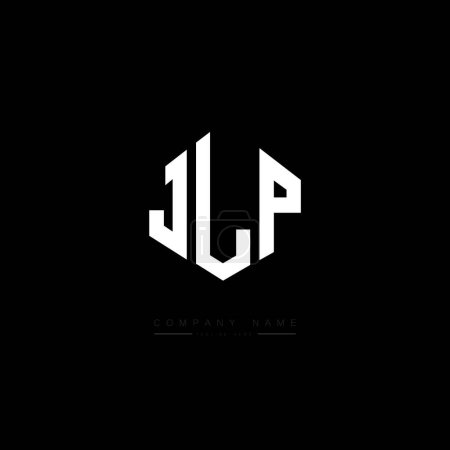 JLP lettre logo design avec forme de polygone. Conception de logo en forme de polygone et cube JLP. Modèle de logo vectoriel hexagonal JLP blanc et noir. Monogramme JLP, logo commercial et immobilier.