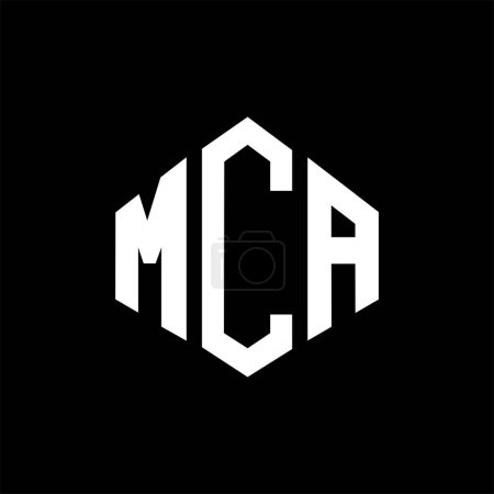 Ilustración de Diseño del logotipo de la letra MCA con forma de polígono. Diseño de logotipo de forma de polígono y cubo MCA. MCA hexágono vector logotipo plantilla blanco y negro colores. Monograma de MCA, logotipo de negocios y bienes raíces. - Imagen libre de derechos