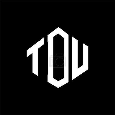 Téléchargez les illustrations : TDU lettre logo design avec forme de polygone. Logo polygone TDU et forme cubique. Modèle de logo vectoriel hexagonal TDU blanc et noir. Monogramme TDU, logo commercial et immobilier. - en licence libre de droit