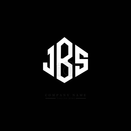 Téléchargez les illustrations : JBS letter logo design with polygon shape. JBS polygon and cube shape logo design. JBS hexagon vector logo template white and black colors. JBS monogram, business and real estate logo. - en licence libre de droit