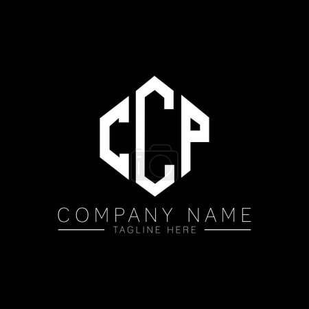 Illustration for CCP letter logo design with polygon shape. CCP polygon and cube shape logo design. CCP hexagon vector logo template white and black colors. CCP monogram, business and real estate logo. - Royalty Free Image