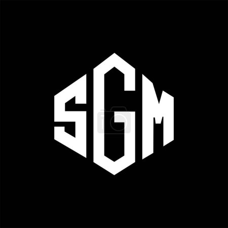 Téléchargez les illustrations : SGM lettre logo design avec forme de polygone. SGM polygone et forme de cube logo design. Modèle de logo vectoriel hexagonal SGM blanc et noir. Monogramme SGM, logo commercial et immobilier. - en licence libre de droit