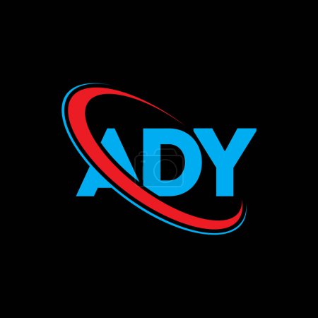 Téléchargez les illustrations : ADY logo. ADY letter. ADY letter logo design. Initials ADY logo linked with circle and uppercase monogram logo. ADY typography for technology, business and real estate brand. - en licence libre de droit