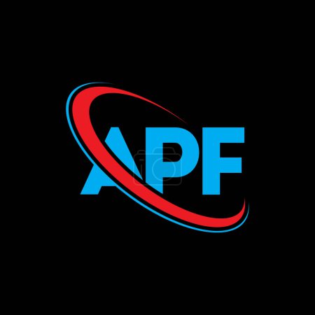 Téléchargez les illustrations : Logo APF. Lettre du CSA. APF lettre logo design. Initiales Logo APF lié au logo monogramme cercle et majuscule. typographie APF pour la technologie, les affaires et la marque immobilière. - en licence libre de droit