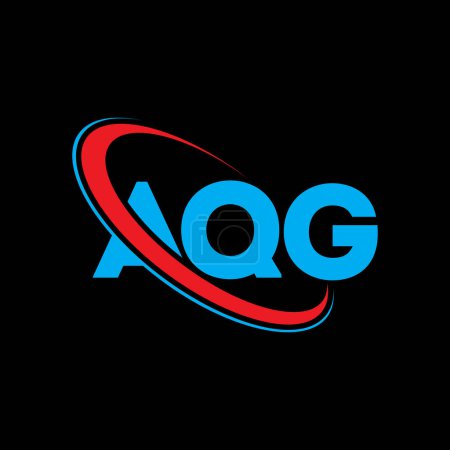Ilustración de Logo de AQG. Carta AQG. Diseño del logotipo de la letra AQG. Logotipo inicial de AQG vinculado con el círculo y el logotipo del monograma en mayúsculas. Tipografía AQG para marca tecnológica, empresarial e inmobiliaria. - Imagen libre de derechos