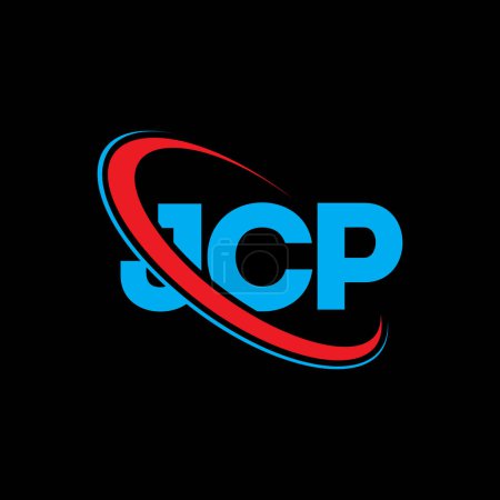 Illustration for JCP logo. JCP letter. JCP letter logo design. Initials JCP logo linked with circle and uppercase monogram logo. JCP typography for technology, business and real estate brand. - Royalty Free Image