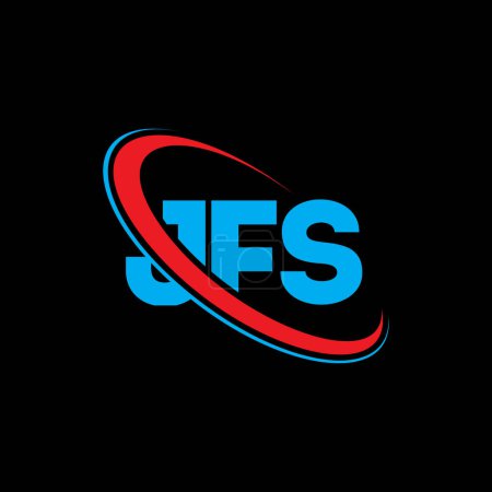 Illustration for JFS logo. JFS letter. JFS letter logo design. Initials JFS logo linked with circle and uppercase monogram logo. JFS typography for technology, business and real estate brand. - Royalty Free Image