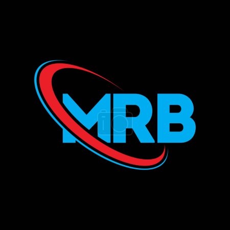 Ilustración de Logo MRB. Carta MRB. Diseño del logotipo de la letra MRB. Logo inicial del MRB vinculado con el logotipo del círculo y del monograma en mayúsculas. Tipografía MRB para marca tecnológica, empresarial e inmobiliaria. - Imagen libre de derechos