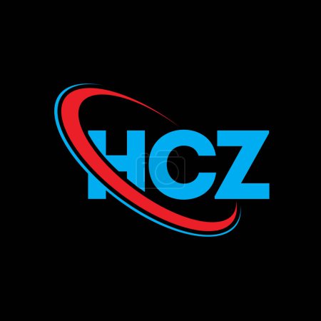 Illustration for HCZ logo. HCZ letter. HCZ letter logo design. Initials HCZ logo linked with circle and uppercase monogram logo. HCZ typography for technology, business and real estate brand. - Royalty Free Image