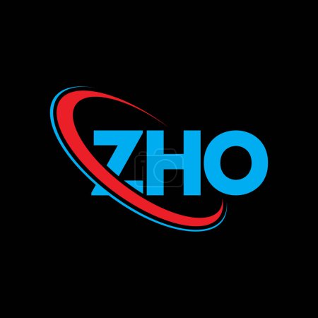 Téléchargez les illustrations : Logo ZHO. Lettre de ZHO. ZHO lettre logo design. Initiales Logo ZHO lié au logo monogram cercle et majuscule. Typographie ZHO pour la marque technologique, commerciale et immobilière. - en licence libre de droit