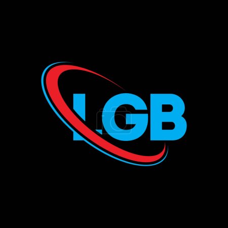 Illustration for LGB logo. LGB letter. LGB letter logo design. Initials LGB logo linked with circle and uppercase monogram logo. LGB typography for technology, business and real estate brand. - Royalty Free Image