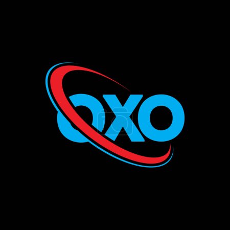 Téléchargez les illustrations : Logo OXO. Lettre OXO. OXO lettre logo design. Initiales Logo OXO lié au logo monogramme cercle et majuscule. Typographie OXO pour la marque technologique, commerciale et immobilière. - en licence libre de droit