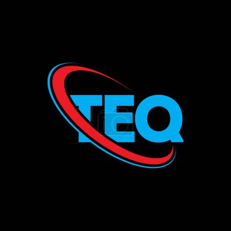 Téléchargez les illustrations : Logo TEQ. Lettre TEQ. TEQ lettre logo design. Initiales Logo TEQ lié au logo monogramme cercle et majuscule. Typographie TEQ pour la marque technologique, commerciale et immobilière. - en licence libre de droit