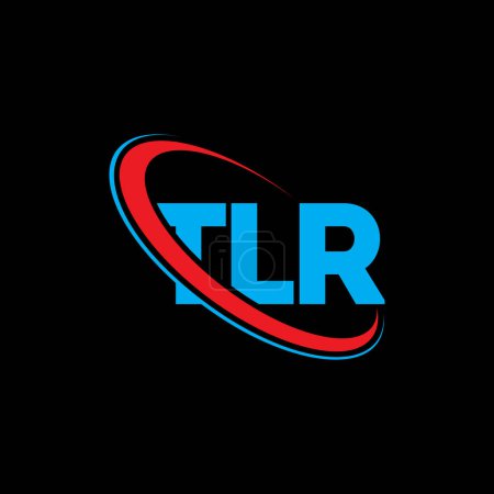 Illustration for TLR logo. TLR letter. TLR letter logo design. Initials TLR logo linked with circle and uppercase monogram logo. TLR typography for technology, business and real estate brand. - Royalty Free Image