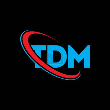 Téléchargez les illustrations : Logo TDM. Lettre TDM. Design de logo de lettre TDM. Initiales Logo TDM lié au logo monogramme cercle et majuscule. Typographie TDM pour la marque technologique, commerciale et immobilière. - en licence libre de droit