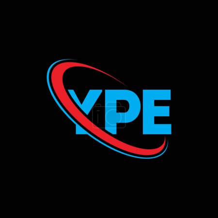 Téléchargez les illustrations : Logo YPE. Lettre YPE. YPE lettre logo design. Initiales Logo YPE lié au logo monogramme cercle et majuscule. Typographie YPE pour la marque technologique, commerciale et immobilière. - en licence libre de droit