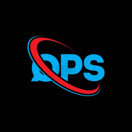 Illustration for QPS logo. QPS letter. QPS letter logo design. Initials QPS logo linked with circle and uppercase monogram logo. QPS typography for technology, business and real estate brand. - Royalty Free Image