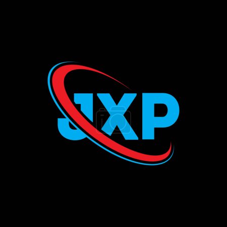 Illustration for JXP logo. JXP letter. JXP letter logo design. Initials JXP logo linked with circle and uppercase monogram logo. JXP typography for technology, business and real estate brand. - Royalty Free Image