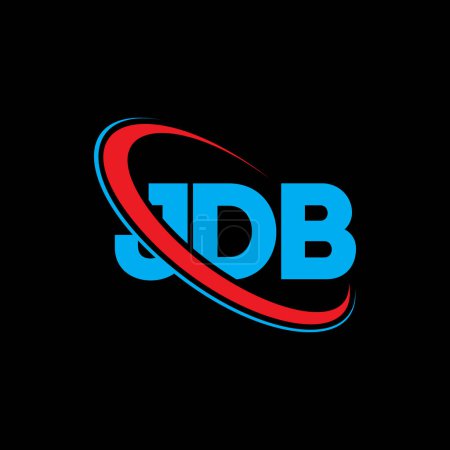 Illustration for JDB logo. JDB letter. JDB letter logo design. Initials JDB logo linked with circle and uppercase monogram logo. JDB typography for technology, business and real estate brand. - Royalty Free Image