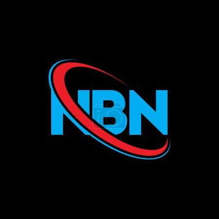 Ilustración de Logo de NBN. Carta de la NBN. Diseño del logotipo de la letra NBN. Logotipo inicial de NBN vinculado con el logotipo del círculo y del monograma en mayúsculas. Tipografía de NBN para marca tecnológica, empresarial e inmobiliaria. - Imagen libre de derechos