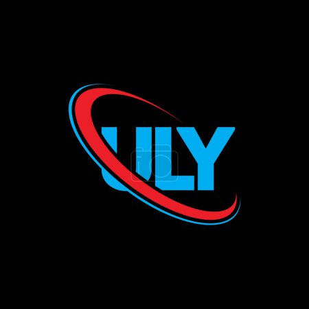 Téléchargez les illustrations : Logo ULY. ULY lettre. ULY lettre logo design. Initiales Logo ULY lié au logo monogramme cercle et majuscule. Typographie ULY pour la marque de technologie, d'affaires et d'immobilier. - en licence libre de droit