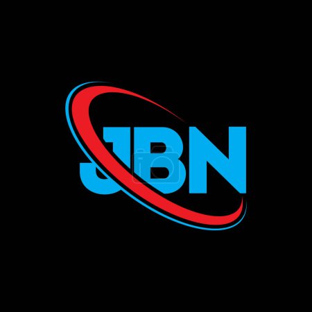 Ilustración de Logo de JBN. Carta de JBN. Diseño del logotipo de la letra JBN. Logotipo inicial de JBN vinculado con el círculo y el logotipo del monograma en mayúsculas. Tipografía JBN para marca tecnológica, empresarial e inmobiliaria. - Imagen libre de derechos