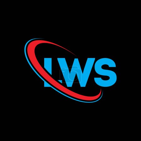 Illustration for LWS logo. LWS letter. LWS letter logo design. Initials LWS logo linked with circle and uppercase monogram logo. LWS typography for technology, business and real estate brand. - Royalty Free Image