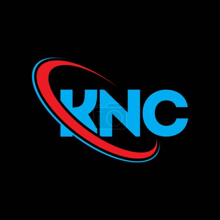 Téléchargez les illustrations : Logo KNC. Lettre du KNC. KNC lettre logo design. Initiales Logo KNC lié au logo monogram cercle et majuscule. Typographie KNC pour la marque technologique, commerciale et immobilière. - en licence libre de droit