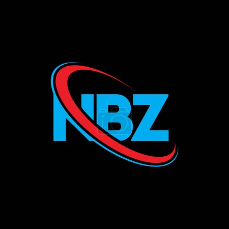 Illustration for NBZ logo. NBZ letter. NBZ letter logo design. Initials NBZ logo linked with circle and uppercase monogram logo. NBZ typography for technology, business and real estate brand. - Royalty Free Image