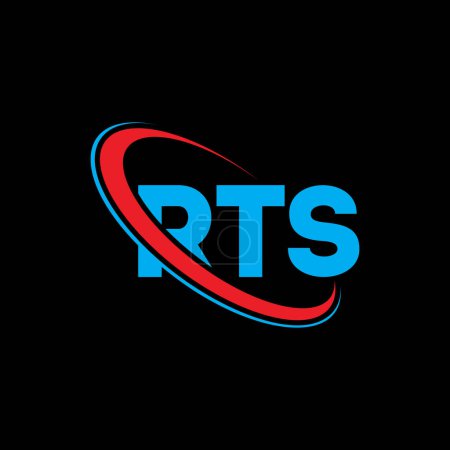 Téléchargez les illustrations : Logo RTS. Lettre RTS. RTS lettre logo design. Initiales Logo RTS lié au logo monogramme cercle et majuscule. Typographie RTS pour la marque technologique, commerciale et immobilière. - en licence libre de droit