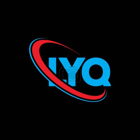 Ilustración de Logo de LYQ. Letra del LYQ. Diseño del logotipo de la letra LYQ. Logotipo inicial de LYQ vinculado con el círculo y el logotipo del monograma en mayúsculas. Tipografía LYQ para marca tecnológica, empresarial e inmobiliaria. - Imagen libre de derechos