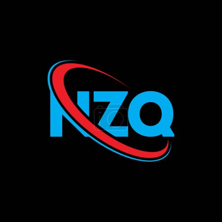 Ilustración de Logo de NZQ. Carta de la NZQ. Diseño del logotipo de la letra NZQ. Logotipo inicial de NZQ vinculado con el círculo y el logotipo del monograma en mayúsculas. Tipografía NZQ para marca tecnológica, empresarial e inmobiliaria. - Imagen libre de derechos