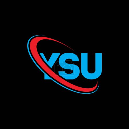Téléchargez les illustrations : Logo YSU. Lettre de YSU. YSU lettre logo design. Initiales logo YSU lié avec cercle et logo monogramme majuscule. Typographie YSU pour la marque technologique, commerciale et immobilière. - en licence libre de droit