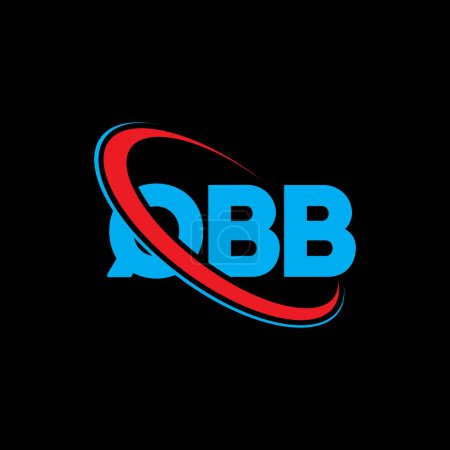 Illustration for QBB logo. QBB letter. QBB letter logo design. Initials QBB logo linked with circle and uppercase monogram logo. QBB typography for technology, business and real estate brand. - Royalty Free Image