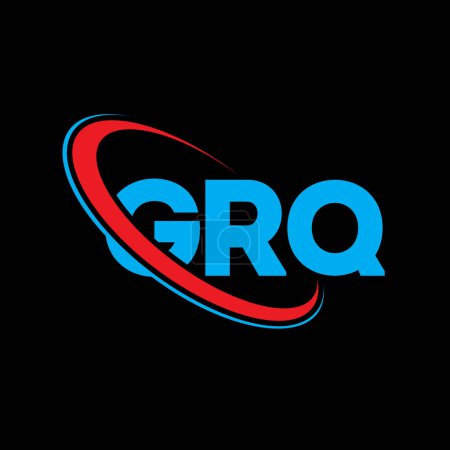 Illustration for GRQ logo. GRQ letter. GRQ letter logo design. Initials GRQ logo linked with circle and uppercase monogram logo. GRQ typography for technology, business and real estate brand. - Royalty Free Image